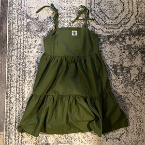 Flowy Green Mini Dress